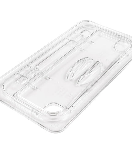 Cambro 30CWLN135 FlipLid Nắp Khay Thực Phẩm - Cỡ 1/3, Có Rãnh, Bản Lề, Trong Suốt