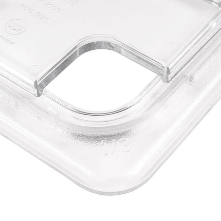 Cambro 30CWLN135 FlipLid Nắp Khay Thực Phẩm - Cỡ 1/3, Có Rãnh, Bản Lề, Trong Suốt