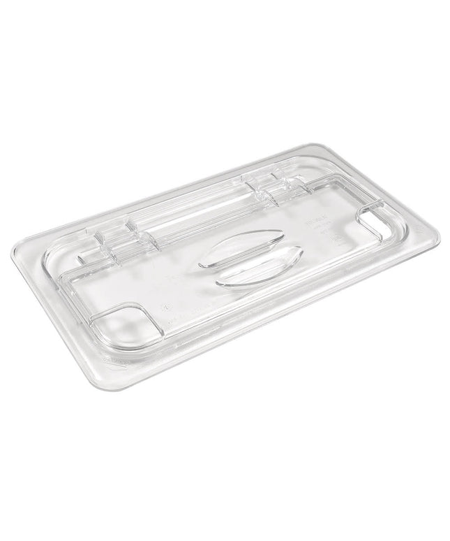 Cambro 30CWLN135 FlipLid Nắp Khay Thực Phẩm - Cỡ 1/3, Có Rãnh, Bản Lề, Trong Suốt
