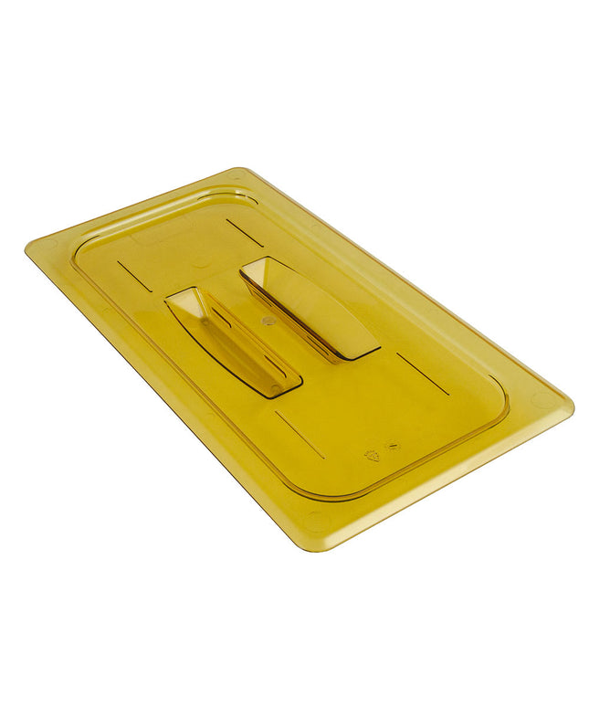 Cambro 30HPCH150 Nắp Khay Thực Phẩm H-Pan - Cỡ 1/3, Chống Dính, Phẳng Có Tay Cầm, Màu Hổ Phách