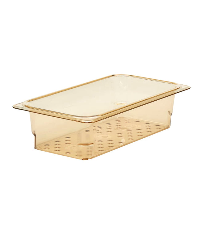Cambro 33CLRHP150 Rổ Lọc H-Pan - Kích Thước 1/3, Sâu 7.6 cm, Màu Hổ Phách