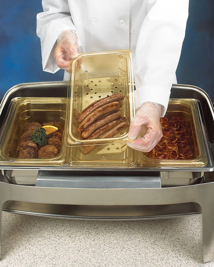 Cambro 33CLRHP150 Rổ Lọc H-Pan - Kích Thước 1/3, Sâu 7.6 cm, Màu Hổ Phách