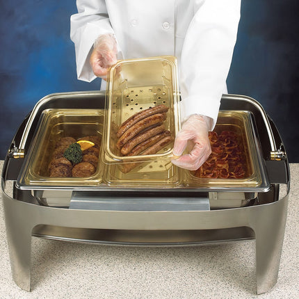 Cambro 33CLRHP150 Rổ Lọc H-Pan - Kích Thước 1/3, Sâu 7.6 cm, Màu Hổ Phách
