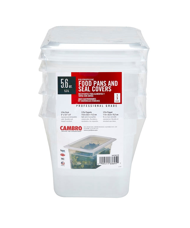 Khay Đựng Thực Phẩm Cambro 36PPSW3190 Cỡ 1/3 Sâu 15.2 cm