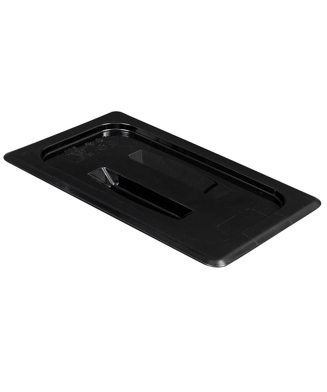 Cambro 40CWCH110 Camwear Nắp Khay Đựng Thực Phẩm - Cỡ 1/4, Phẳng Tay Cầm, Đen