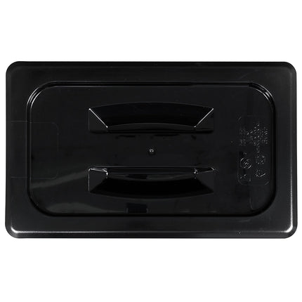Cambro 40CWCH110 Camwear Nắp Khay Đựng Thực Phẩm - Cỡ 1/4, Phẳng Tay Cầm, Đen