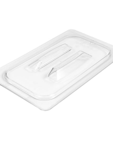 Cambro 40CWCH135 Camwear Nắp Khay Đựng Thức Ăn - Cỡ 1/4, Phẳng Có Tay Cầm, Trong Suốt