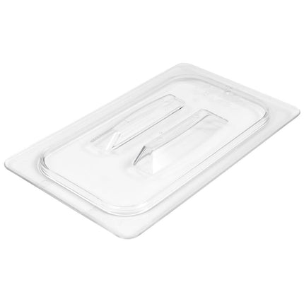 Cambro 40CWCH135 Camwear Nắp Khay Đựng Thức Ăn - Cỡ 1/4, Phẳng Có Tay Cầm, Trong Suốt