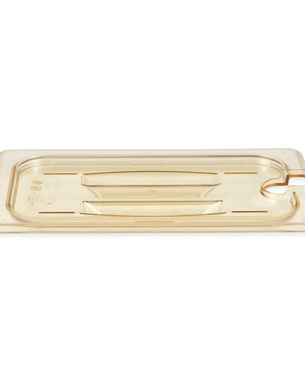 Nắp Khay Thực Phẩm Cambro 40HPCHN150 H-Pan - Cỡ 1/4, Có Khấc Tay Cầm, Chống Dính, Màu Hổ Phách