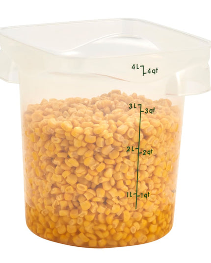 Cambro 4RFSPROPP190 Hộp Đựng Thực Phẩm Tròn CamRound® FreshPro 3.8 lít - Polypropylene, Trong Mờ