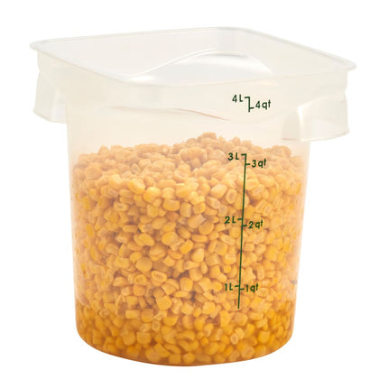 Cambro 4RFSPROPP190 Hộp Đựng Thực Phẩm Tròn CamRound® FreshPro 3.8 lít - Polypropylene, Trong Mờ