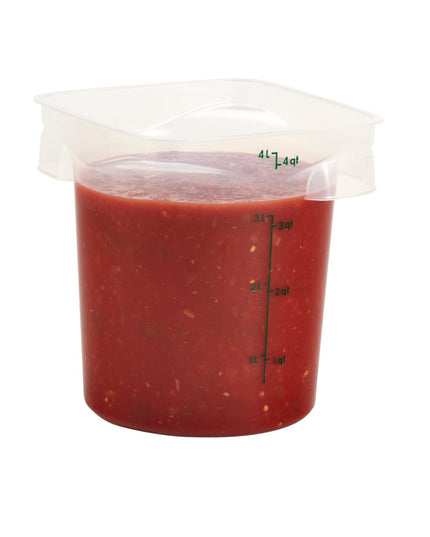 Cambro 4RFSPROPP190 Hộp Đựng Thực Phẩm Tròn CamRound® FreshPro 3.8 lít - Polypropylene, Trong Mờ