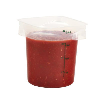 Cambro 4RFSPROPP190 Hộp Đựng Thực Phẩm Tròn CamRound® FreshPro 3.8 lít - Polypropylene, Trong Mờ