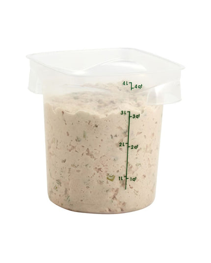 Cambro 4RFSPROPP190 Hộp Đựng Thực Phẩm Tròn CamRound® FreshPro 3.8 lít - Polypropylene, Trong Mờ