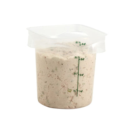 Cambro 4RFSPROPP190 Hộp Đựng Thực Phẩm Tròn CamRound® FreshPro 3.8 lít - Polypropylene, Trong Mờ