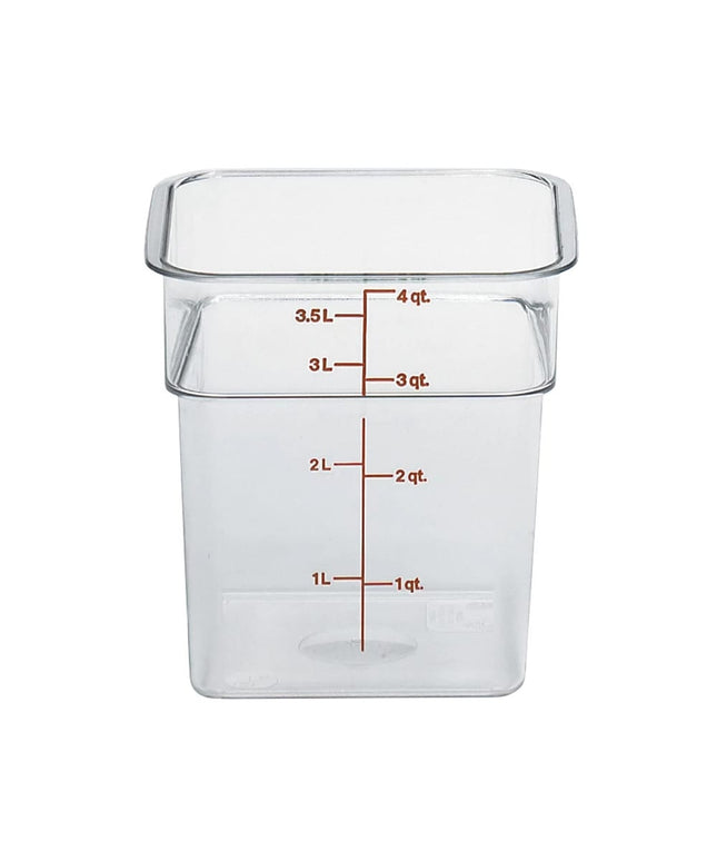 Cambro 4SFSCW135 Hộp Đựng Thực Phẩm Vuông CamSquare® 3.8 lít - Polycarbonate, Trong Suốt