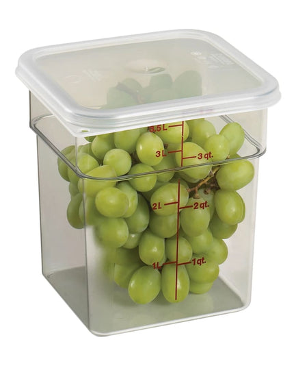 Cambro 4SFSCW135 Hộp Đựng Thực Phẩm Vuông CamSquare® 3.8 lít - Polycarbonate, Trong Suốt
