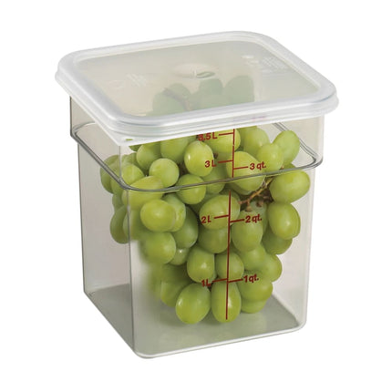 Cambro 4SFSCW135 Hộp Đựng Thực Phẩm Vuông CamSquare® 3.8 lít - Polycarbonate, Trong Suốt