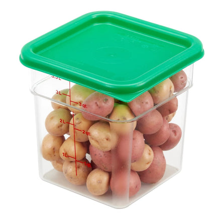 Cambro 4SFSCW135 Hộp Đựng Thực Phẩm Vuông CamSquare® 3.8 lít - Polycarbonate, Trong Suốt