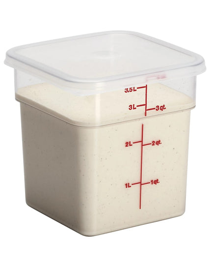 Cambro 4SFSCW135 Hộp Đựng Thực Phẩm Vuông CamSquare® 3.8 lít - Polycarbonate, Trong Suốt