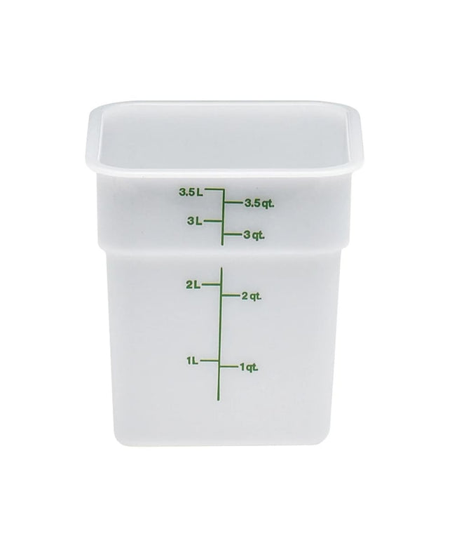 Hộp Đựng Thực Phẩm Vuông Cambro 4SFSP148 3.8 lít - CamSquare®, Trắng Tự Nhiên