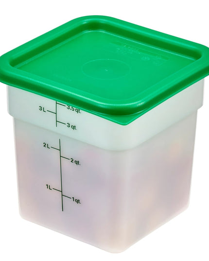 Hộp Đựng Thực Phẩm Vuông Cambro 4SFSP148 3.8 lít - CamSquare®, Trắng Tự Nhiên