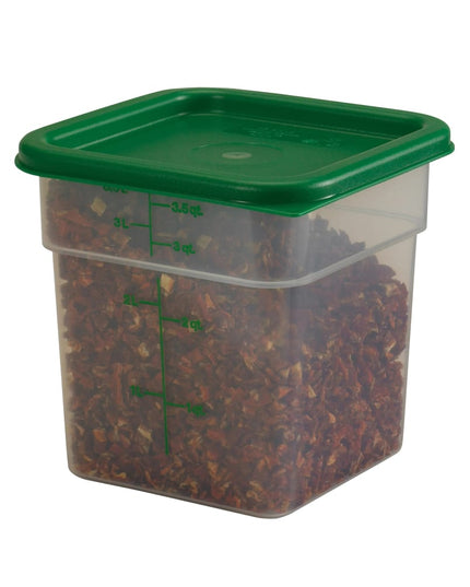 Hộp Đựng Thực Phẩm Vuông Cambro 4SFSPP190 3.8 lít - CamSquare®, Nhựa, Trong Mờ