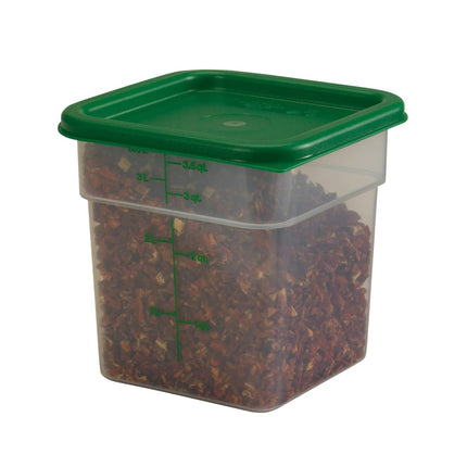 Hộp Đựng Thực Phẩm Vuông Cambro 4SFSPP190 3.8 lít - CamSquare®, Nhựa, Trong Mờ