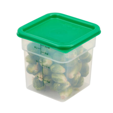 Hộp Đựng Thực Phẩm Vuông Cambro 4SFSPP190 3.8 lít - CamSquare®, Nhựa, Trong Mờ