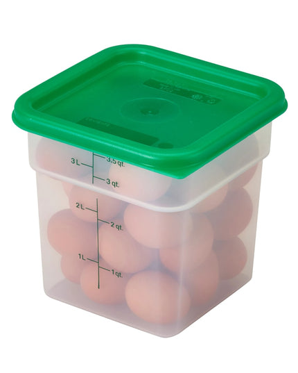 Hộp Đựng Thực Phẩm Vuông Cambro 4SFSPP190 3.8 lít - CamSquare®, Nhựa, Trong Mờ