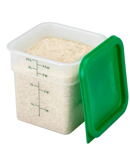 Hộp Đựng Thực Phẩm Vuông Cambro 4SFSPP190 3.8 lít - CamSquare®, Nhựa, Trong Mờ