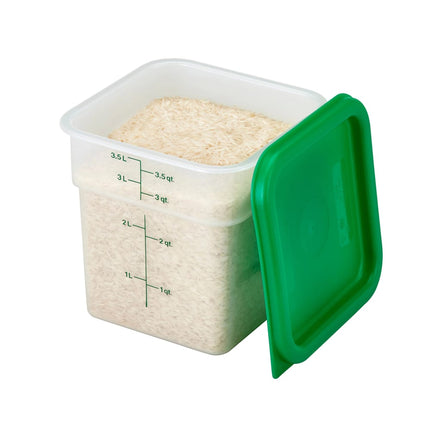 Hộp Đựng Thực Phẩm Vuông Cambro 4SFSPP190 3.8 lít - CamSquare®, Nhựa, Trong Mờ
