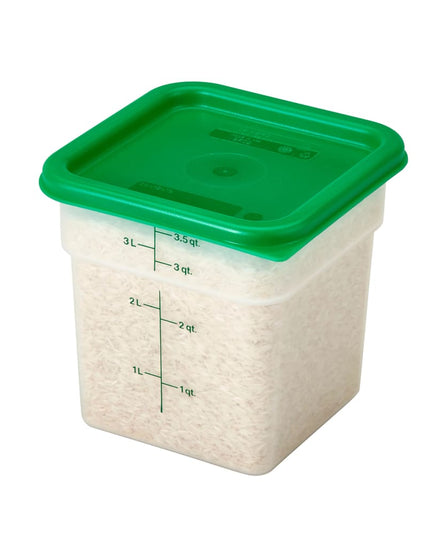 Hộp Đựng Thực Phẩm Vuông Cambro 4SFSPP190 3.8 lít - CamSquare®, Nhựa, Trong Mờ