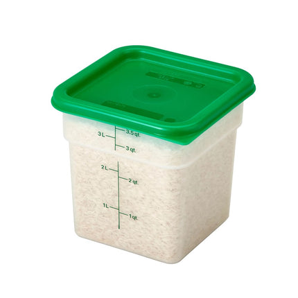 Hộp Đựng Thực Phẩm Vuông Cambro 4SFSPP190 3.8 lít - CamSquare®, Nhựa, Trong Mờ