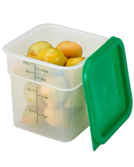 Hộp Đựng Thực Phẩm Vuông Cambro 4SFSPP190 3.8 lít - CamSquare®, Nhựa, Trong Mờ