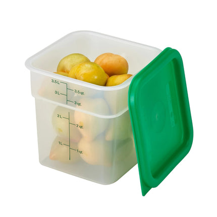 Hộp Đựng Thực Phẩm Vuông Cambro 4SFSPP190 3.8 lít - CamSquare®, Nhựa, Trong Mờ