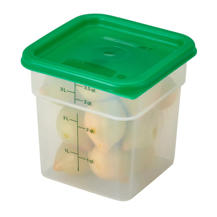 Hộp Đựng Thực Phẩm Vuông Cambro 4SFSPP190 3.8 lít - CamSquare®, Nhựa, Trong Mờ