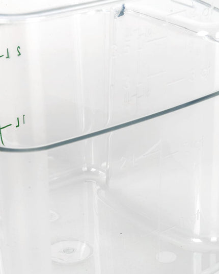 Hộp Đựng Thực Phẩm Vuông Cambro 4SFSPROCW135 FreshPro 3.8 l - CamSquare®, Polycarbonate, Vạch Chia Màu Xanh