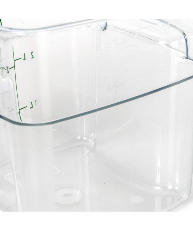 Hộp Đựng Thực Phẩm Vuông Cambro 4SFSPROCW135 FreshPro 3.8 l - CamSquare®, Polycarbonate, Vạch Chia Màu Xanh
