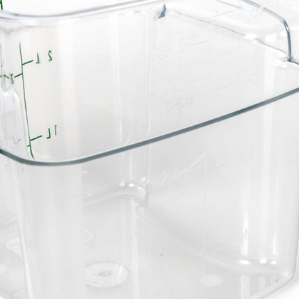 Hộp Đựng Thực Phẩm Vuông Cambro 4SFSPROCW135 FreshPro 3.8 l - CamSquare®, Polycarbonate, Vạch Chia Màu Xanh
