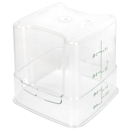 Hộp Đựng Thực Phẩm Vuông Cambro 4SFSPROCW135 FreshPro 3.8 l - CamSquare®, Polycarbonate, Vạch Chia Màu Xanh