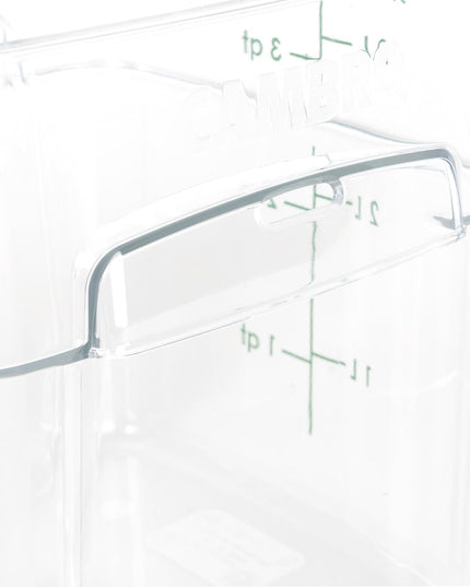 Hộp Đựng Thực Phẩm Vuông Cambro 4SFSPROCW135 FreshPro 3.8 l - CamSquare®, Polycarbonate, Vạch Chia Màu Xanh
