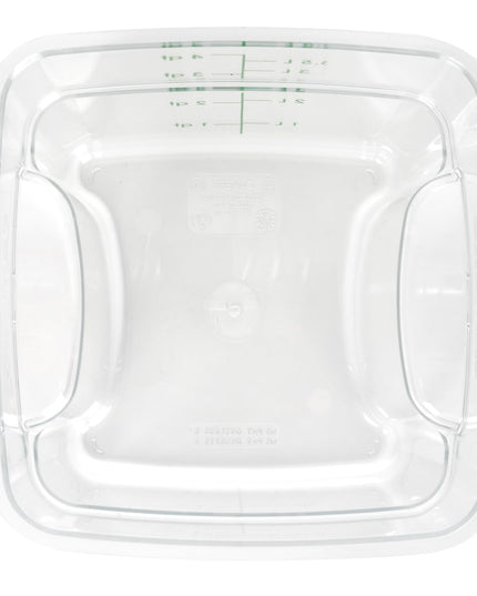Hộp Đựng Thực Phẩm Vuông Cambro 4SFSPROCW135 FreshPro 3.8 l - CamSquare®, Polycarbonate, Vạch Chia Màu Xanh