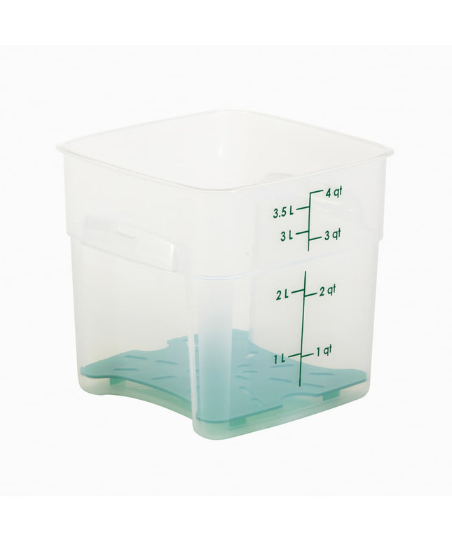 Hộp Đựng Thực Phẩm Vuông FreshPro Cambro 4SFSPROPP190 Dung Tích 3.8 l - CamSquare®, Polypropylene, Trong Mờ
