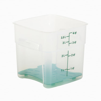 Hộp Đựng Thực Phẩm Vuông FreshPro Cambro 4SFSPROPP190 Dung Tích 3.8 l - CamSquare®, Polypropylene, Trong Mờ