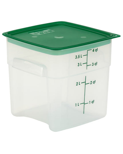 Hộp Đựng Thực Phẩm Vuông FreshPro Cambro 4SFSPROPP190 Dung Tích 3.8 l - CamSquare®, Polypropylene, Trong Mờ