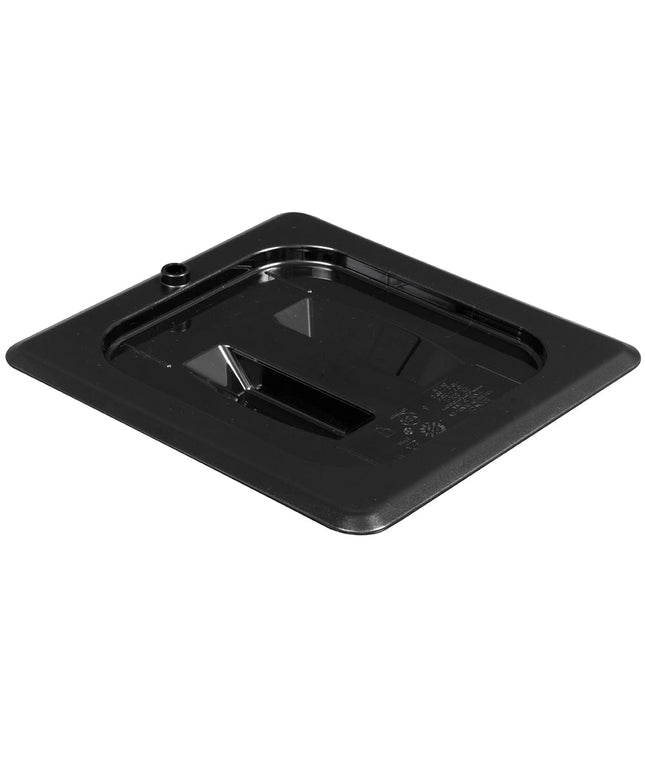Nắp Khay Thực Phẩm Camwear Cambro 60CWCH110 - Cỡ 1/6, Phẳng Có Tay Cầm, Màu Đen