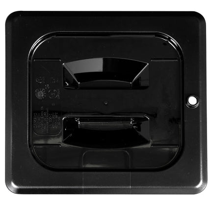 Nắp Khay Thực Phẩm Camwear Cambro 60CWCH110 - Cỡ 1/6, Phẳng Có Tay Cầm, Màu Đen