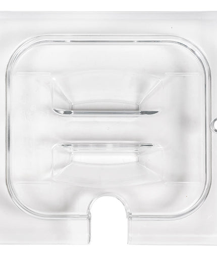 Cambro 60CWCHN135 Camwear Nắp Khay Đựng Thực Phẩm - Cỡ 1/6, Có Rãnh Tay Cầm, Trong Suốt