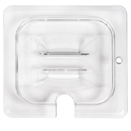 Cambro 60CWCHN135 Camwear Nắp Khay Đựng Thực Phẩm - Cỡ 1/6, Có Rãnh Tay Cầm, Trong Suốt